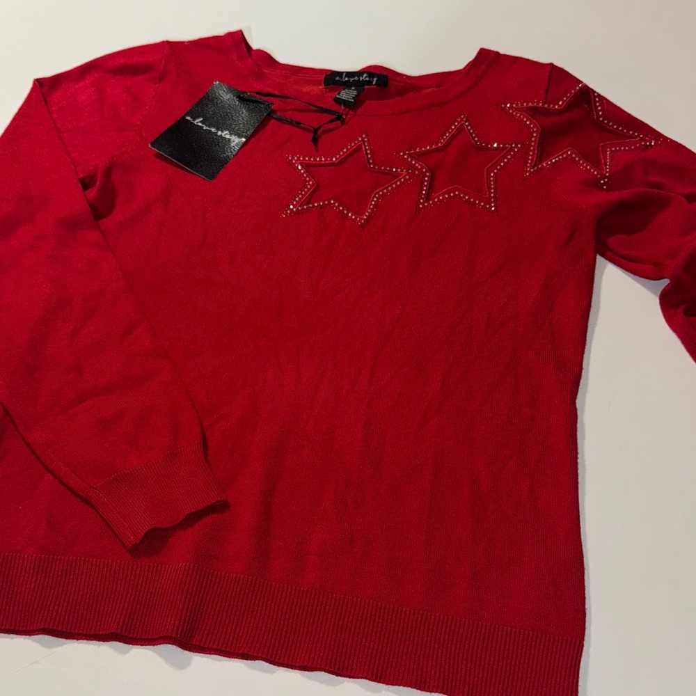 Chic Red Star Sweater by Love Ady